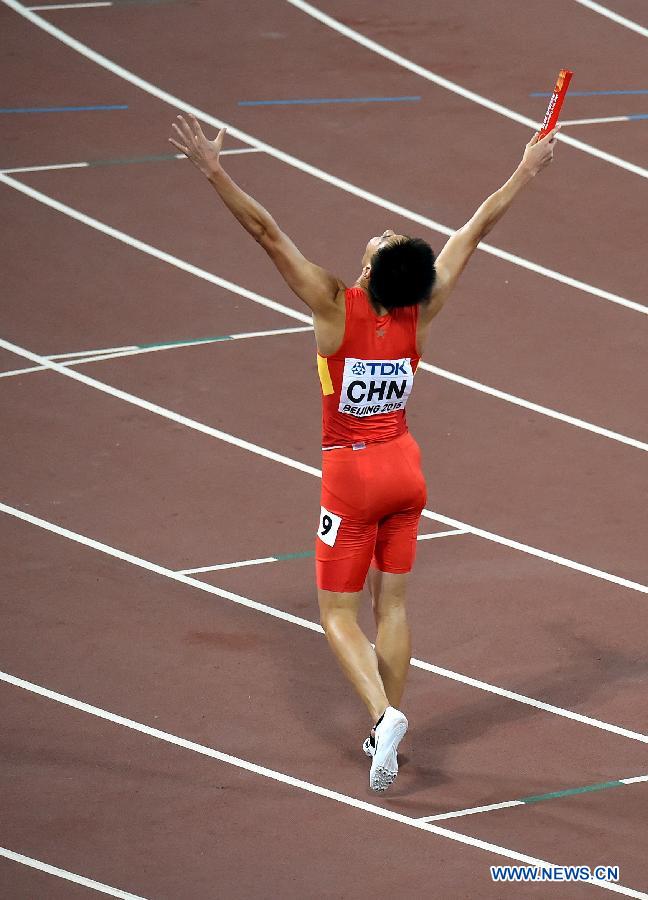 (SP)CHINA-BEIJING-IAAF WORLD CHAMPIONSHIPS-MEN'S 4X100M RELAY FINAL (CN)