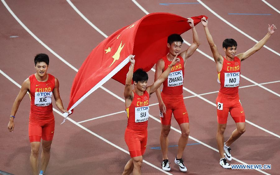 (SP)CHINA-BEIJING-IAAF WORLD CHAMPIONSHIPS-MEN'S 4X100M RELAY FINAL (CN)