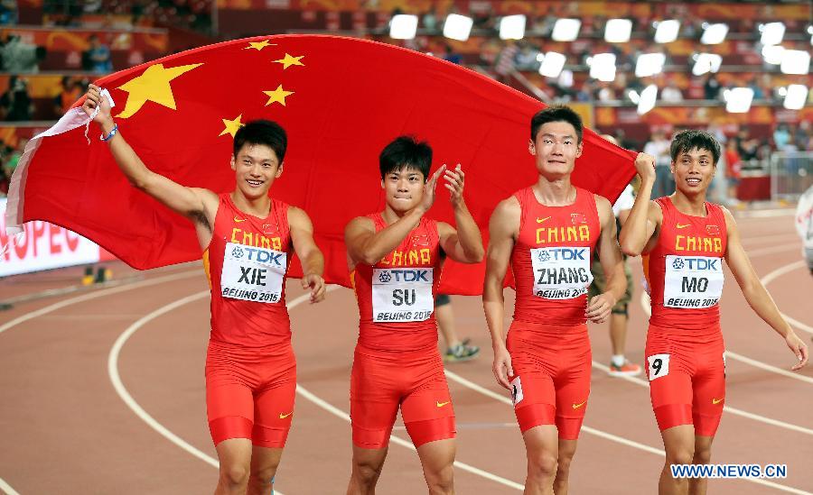 (SP)CHINA-BEIJING-IAAF WORLD CHAMPIONSHIPS-MEN'S 4X100M RELAY FINAL (CN)