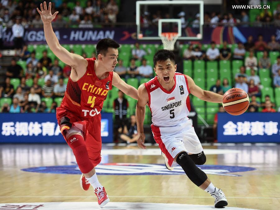 (SP)CHINA-CHANGSHA-FIBA-2015 ASIA CHAMPIONSHIP-GROUP C-CHINA VS SINGAPORE