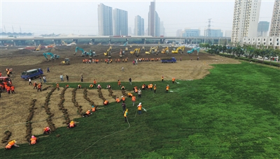 天津港爆炸核心区将建公园绿地 部分业主选择