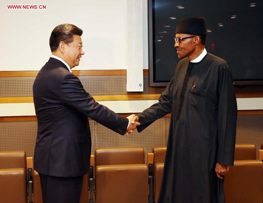 US-NEW YORK-CHINA-XI JINPING-NIGERIA-MEETING 