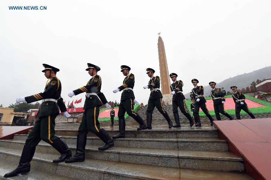 CHINA-LANZHOU-MARTYRS' DAY-CEREMONY (CN) 