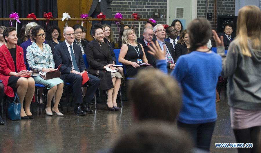 BRITAIN-LONDON-CHINA-PENG LIYUAN-FORTISMERE SCHOOL