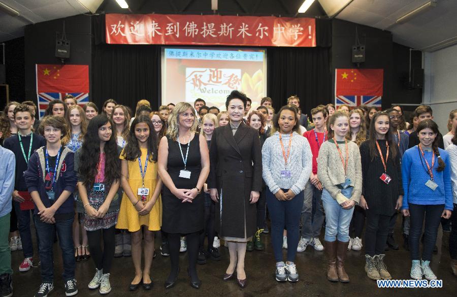 BRITAIN-LONDON-CHINA-PENG LIYUAN-FORTISMERE SCHOOL