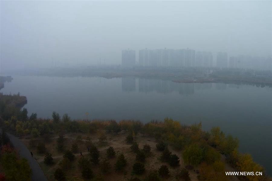 Beijing government issued a yellow signal warning against heavy pollution as smog cloaked the city on Friday