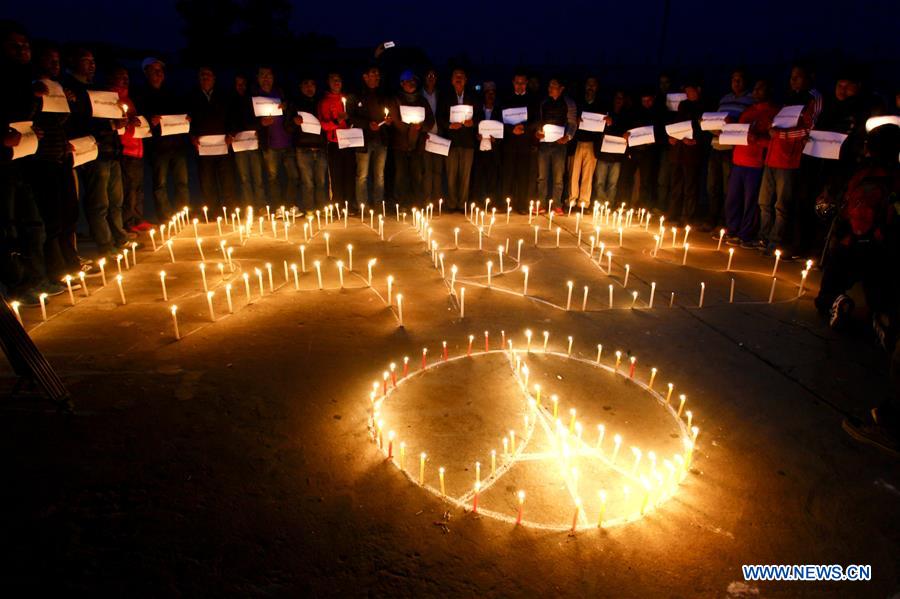 NEPAL-KATHMANDU-PARIS-ATTACK-CANDLELIGHT VIGIL