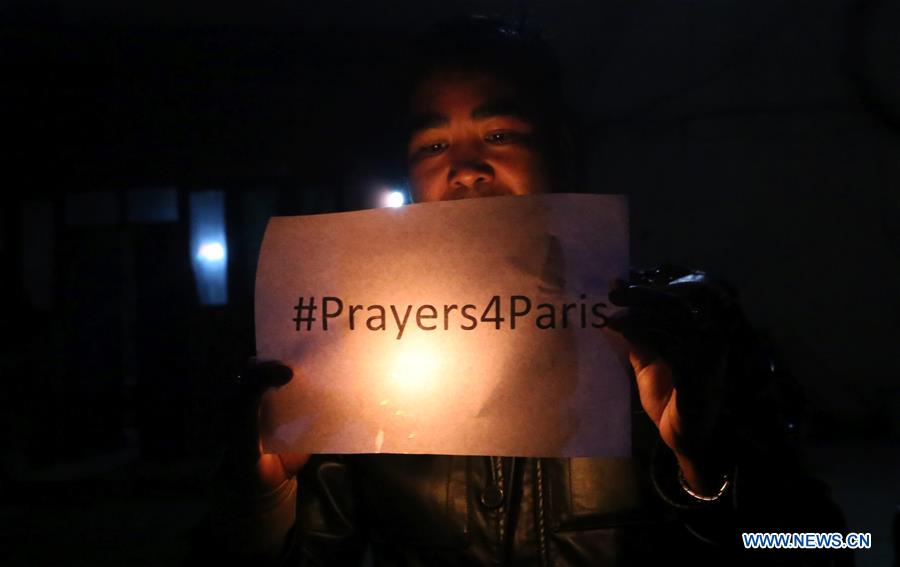 NEPAL-KATHMANDU-PARIS-ATTACK-CANDLELIGHT VIGIL