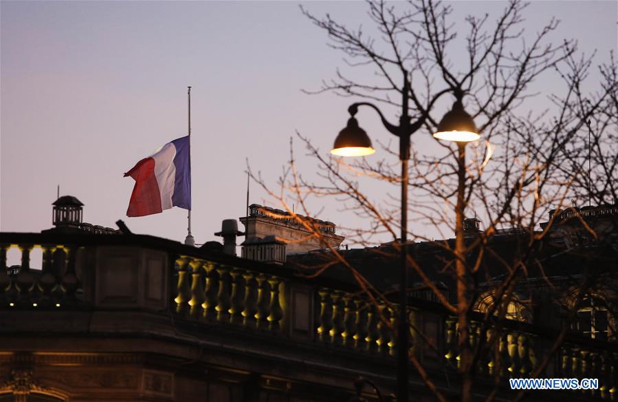 FRANCE-PARIS-ELYSEE PALACE-FLAG