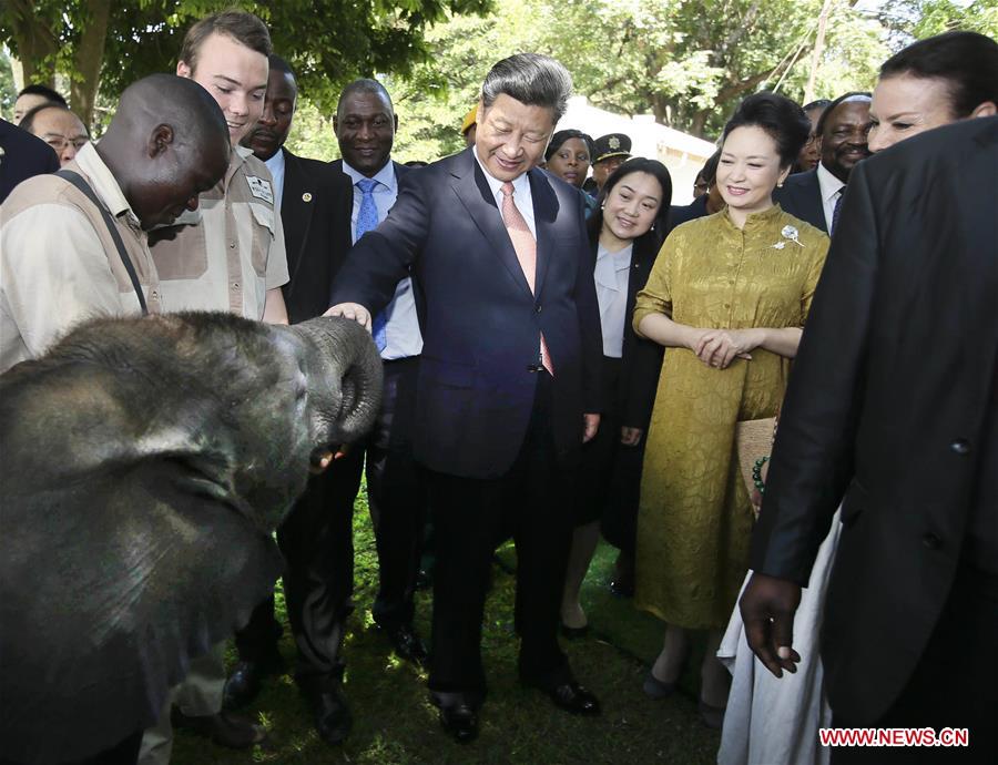 ZIMBABWE-CHINA-XI JINPING-WILDLIFE SANCTUARY-VISIT