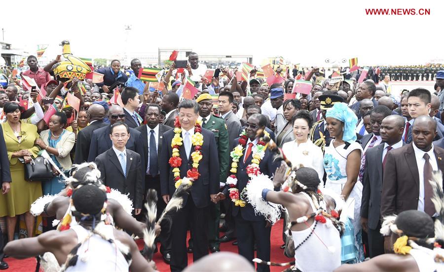 ZIMBABWE-HARARE-XI JINPING-ARRIVAL