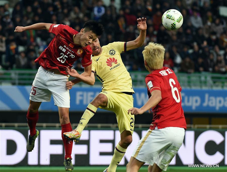 (SP)JAPAN-OSAKA-SOCCER-CLUB WORLD CUP-QUARTERFINALS-GUANGZHOU EVERGRANDE VS MEXICO CLUB AMERICA