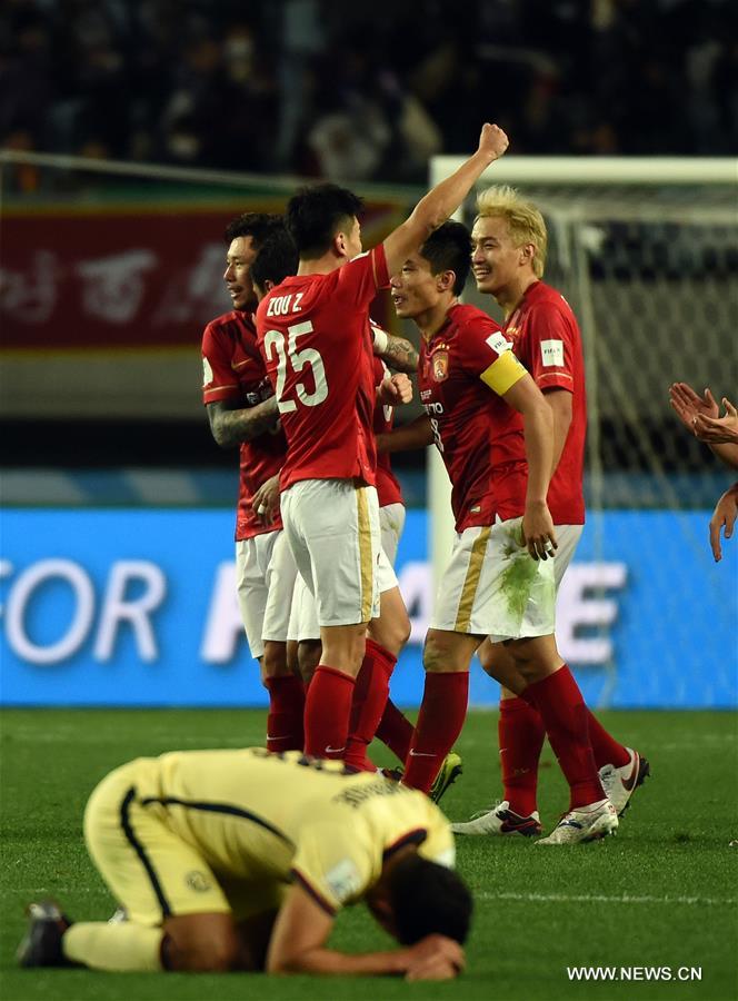 (SP)JAPAN-OSAKA-SOCCER-CLUB WORLD CUP-QUARTERFINALS-GUANGZHOU EVERGRANDE VS MEXICO CLUB AMERICA