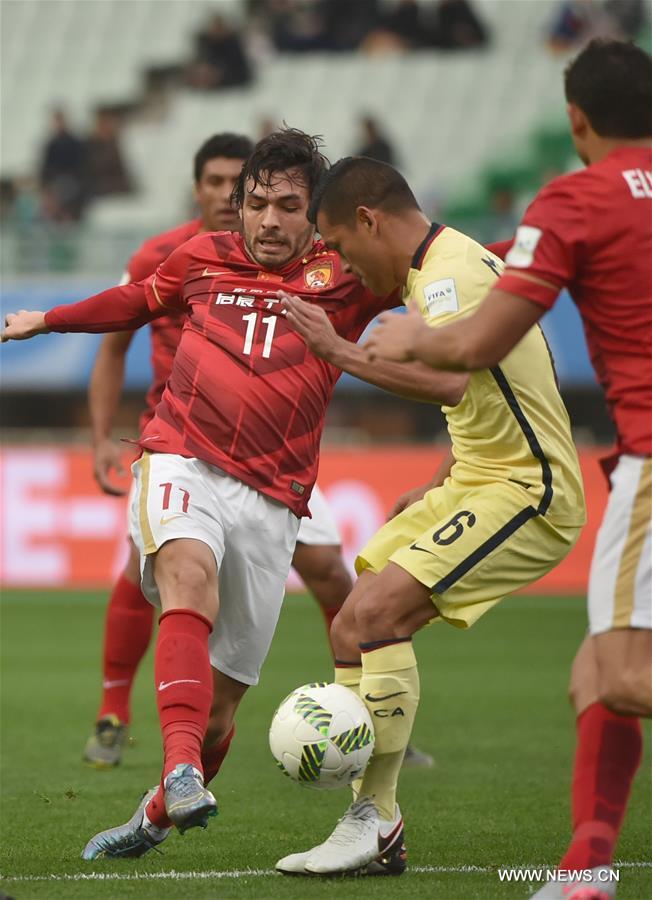 (SP)JAPAN-OSAKA-SOCCER-CLUB WORLD CUP-QUARTERFINALS-GUANGZHOU EVERGRANDE VS MEXICO CLUB AMERICA