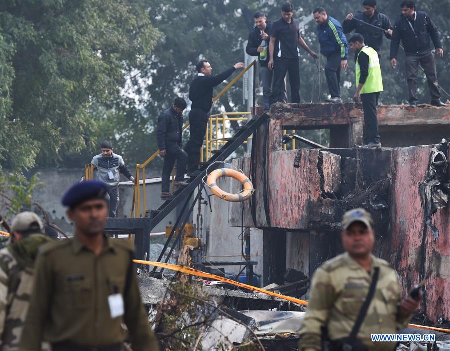 INDIA-NEW DELHI-PLANE-CRASH