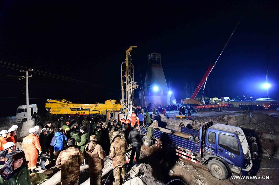 CHINA-SHANDONG-PINGYI-MINE COLLAPSE-RESCUE (CN)