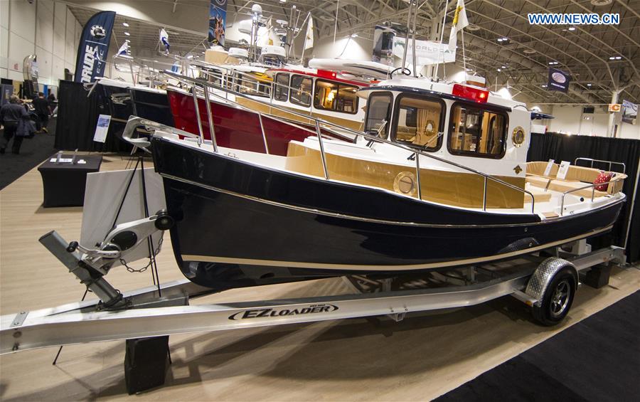 People visit the 2016 Toronto International Boat Show at Exhibition Place in Toronto, Canada, Jan. 8, 2016.