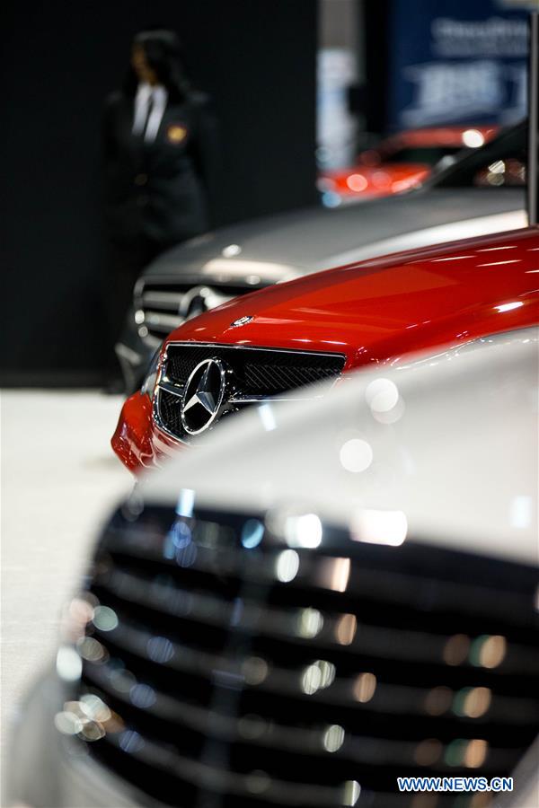 Mercedes Benz Luxury cars are on display during Chicago Auto Show at McCormic Place in Chicago, Illinois, United States on Feb, 11, 2016.