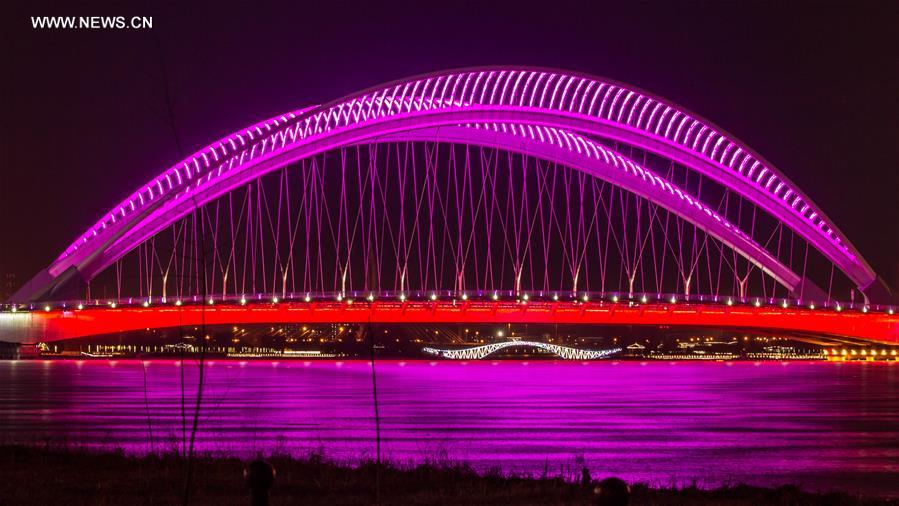 #CHINA-SHANXI-TAIYUAN-FENHE PARK-NIGHT VIEW(CN)