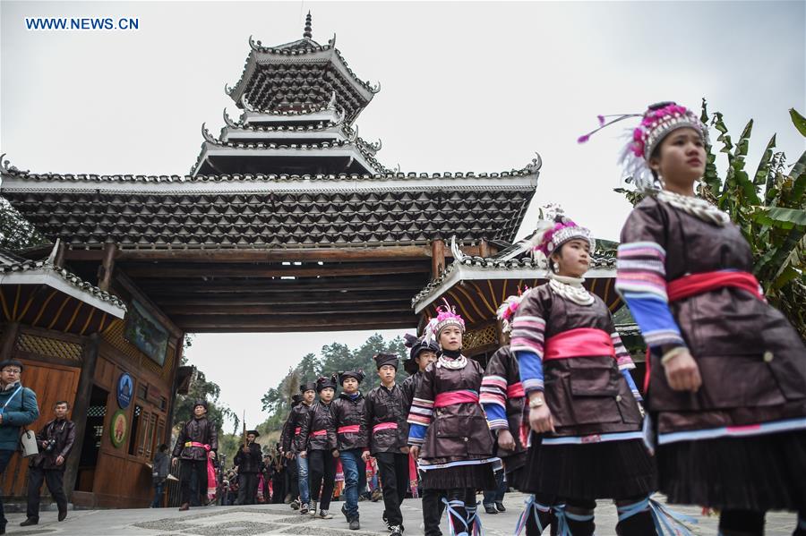 CHINA-GUIZHOU-QIANDONGNAN-DONG ETHNIC GROUP-SAMA FESTIVAL-RITUAL (CN) 