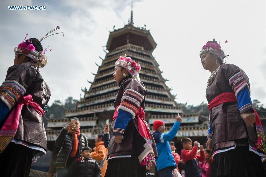 CHINA-GUIZHOU-QIANDONGNAN-DONG ETHNIC GROUP-SAMA FESTIVAL-RITUAL (CN) 