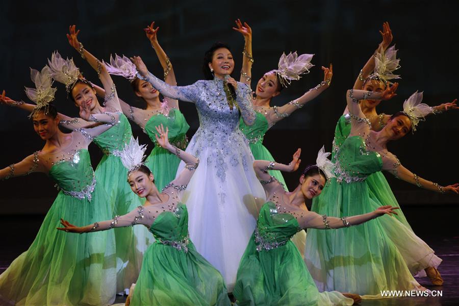 Chinese artists perform during the 'Culture of China, Festival of Spring' Gala in Houston, the United States, Feb. 15, 2016