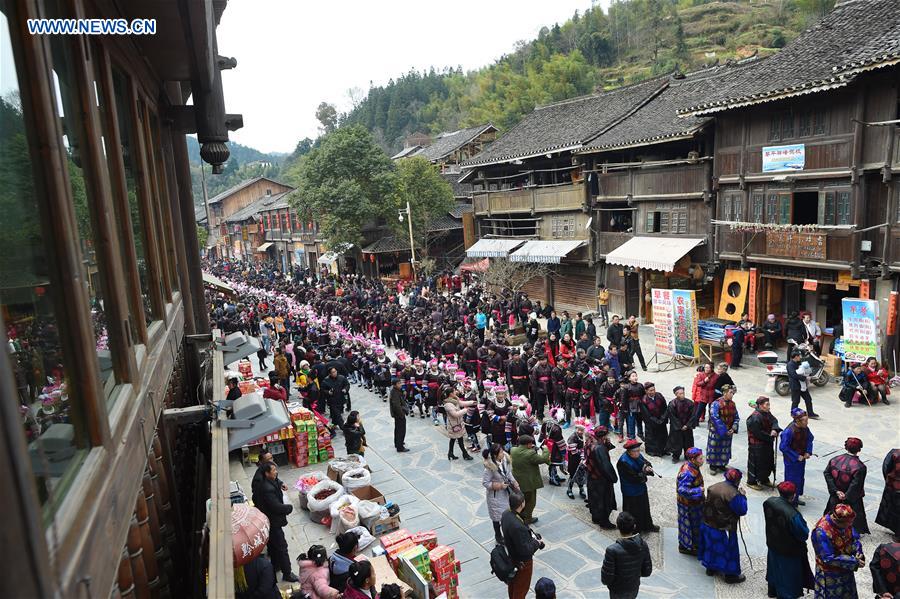 CHINA-GUIZHOU-QIANDONGNAN-DONG ETHNIC GROUP-SAMA FESTIVAL-RITUAL (CN) 