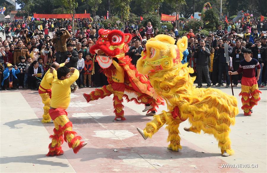 An intangible cultural heritage show was held here on Wednesday to celebrate the lunar new year.