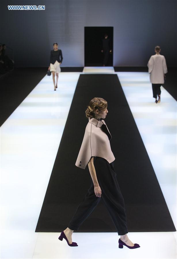 ITALY-MILAN-FASHION WEEK-EMPORIO ARMANI-RUNWAY