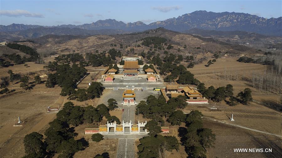 The Western Qing Tombs, which was first built in 1730s, consist of 14 tombs. The Imperial Tombs of the Ming and Qing Dynasties has been inscribed in the World Heritage List.