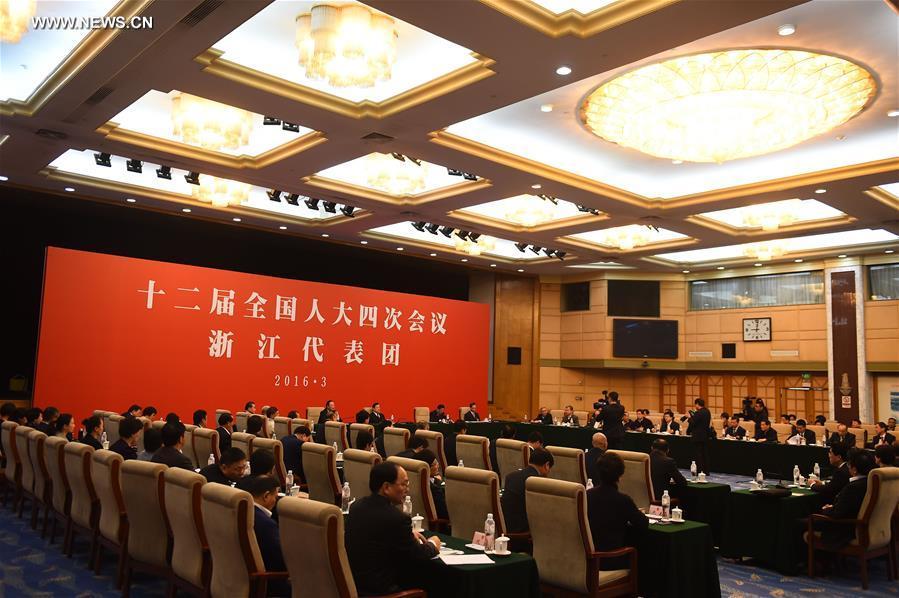 (TWO SESSIONS)CHINA-BEIJING-NPC-ZHEJIANG DELEGATION-PLENARY MEETING (CN)