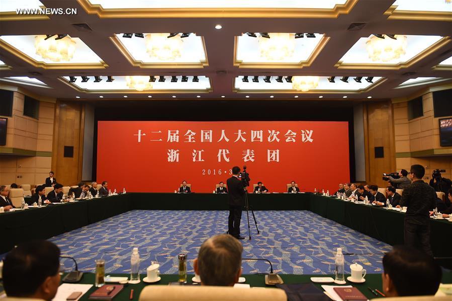 (TWO SESSIONS)CHINA-BEIJING-NPC-ZHEJIANG DELEGATION-PLENARY MEETING (CN)