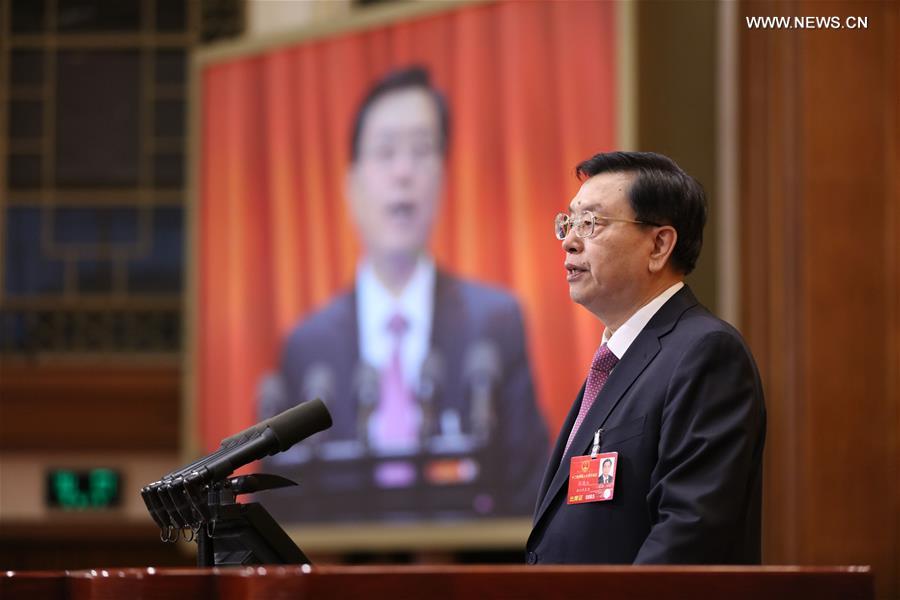 (TWO SESSIONS)CHINA-BEIJING-NPC-2ND PLENARY MEETING-ZHANG DEJIANG (CN)