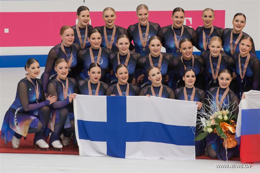 (SP)HUNGARY-BUDAPEST-SYNCHRONIZED SKATING-WORLD CHAMPIONSHIP