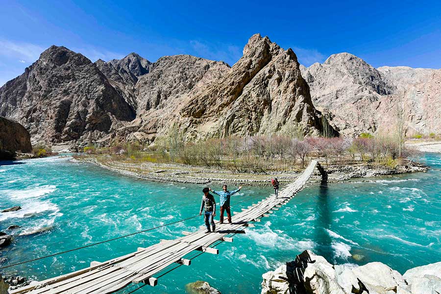 Sea of apricot flowers draws tourists to Pamir Plateau