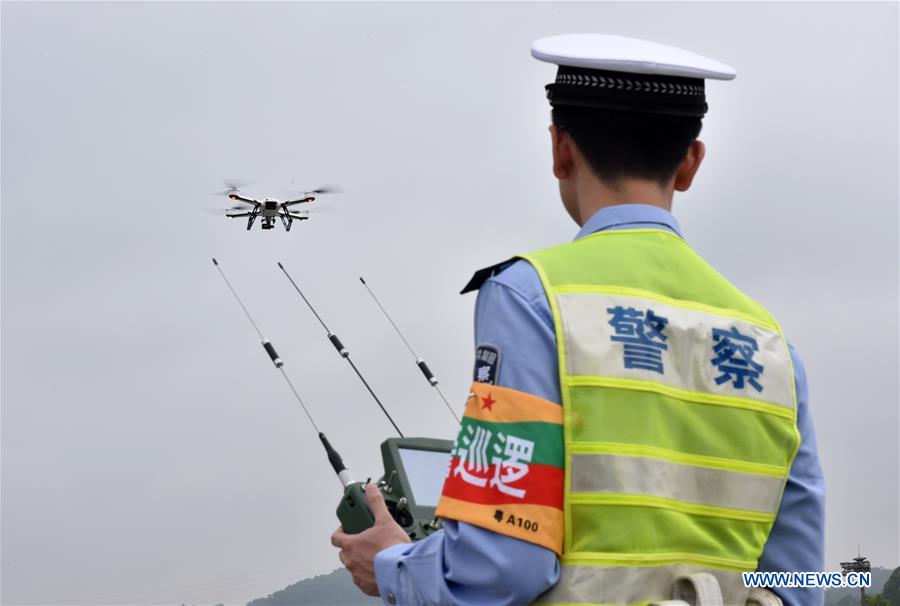 CHINA-GUANGDONG-TRAFFIC POLICE-DRONE (CN)