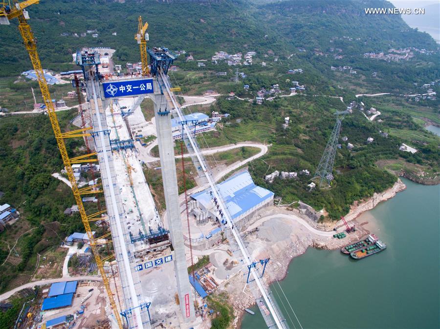 CHINA-CHONGQING-FUMA YANGTZE RIVER BRIDGE-CONSTRUCTION (CN)