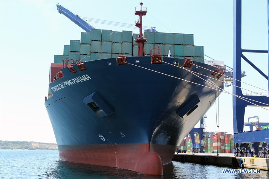 GREECE-PIRAEUS PORT-COSCO-VESSEL-PANAMA CANAL