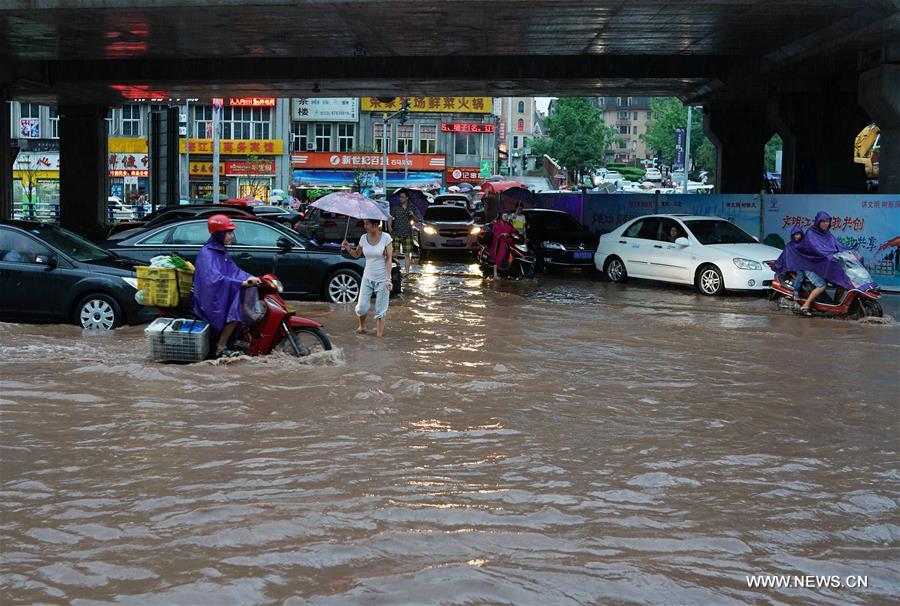 Local meteorological bureau has issued an orange alarm for rainstorm. 