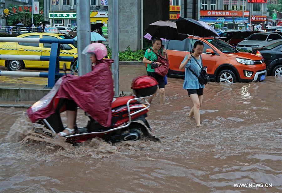 Local meteorological bureau has issued an orange alarm for rainstorm. 