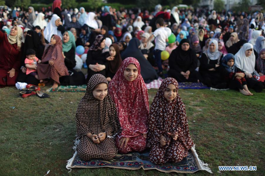 MIDEAST-GAZA-EID AL-FITR