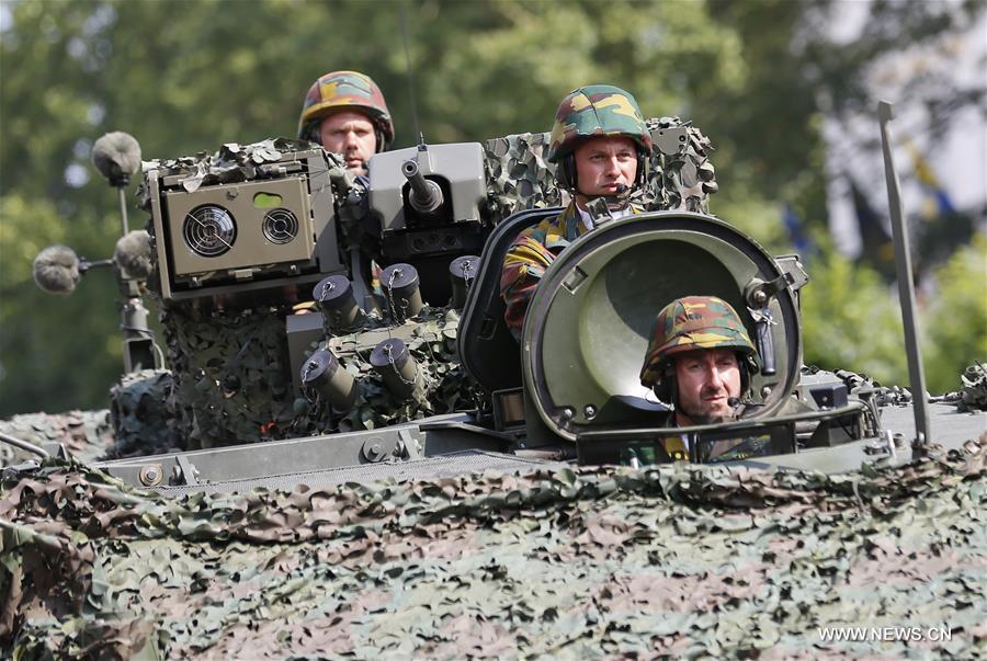 Belgian Special Forces soldiers attend the Military Parade to celebrate Belgium's National Day in Brussels, Belgium, July 21, 2016. 