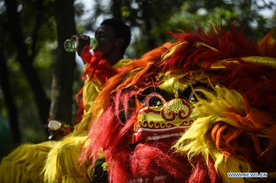 CHINA-DALIAN-AFRICAN TRAINEES-LION DANCE(CN)