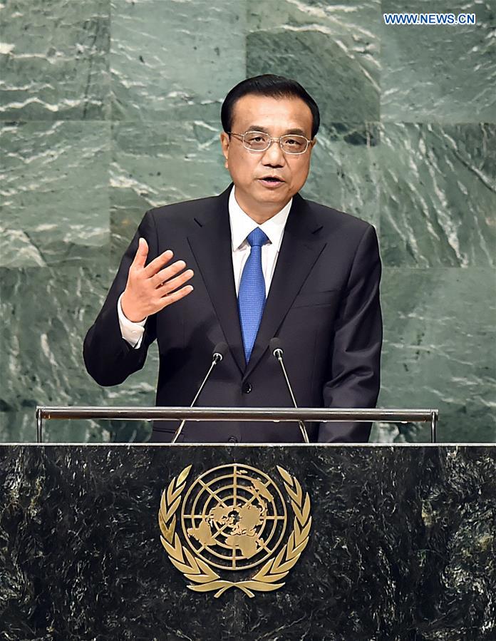 UN-GENERAL ASSEMBLY-CHINESE PREMIER-SPEECH