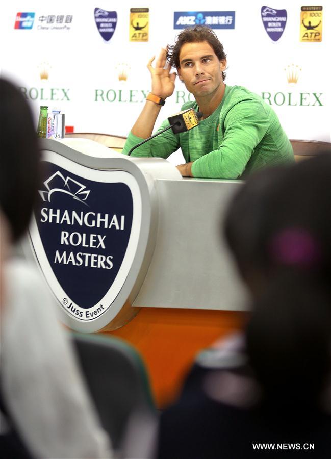 (SP)CHINA-SHANGHAI-TENNIS-SHANGHAI MASTERS-NADAL-PRESS CONFERENCE