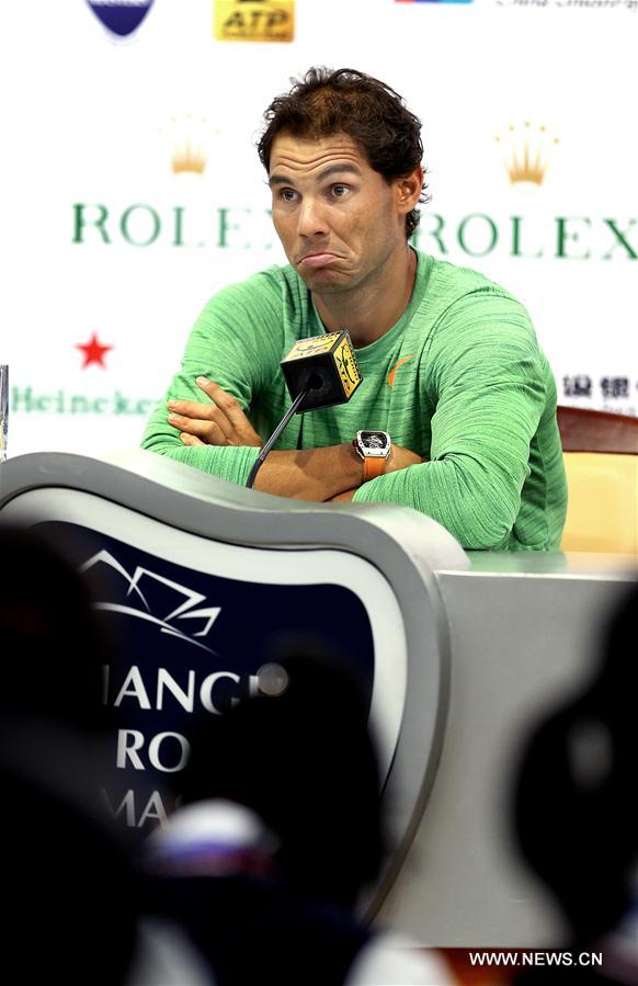 (SP)CHINA-SHANGHAI-TENNIS-SHANGHAI MASTERS-NADAL-PRESS CONFERENCE