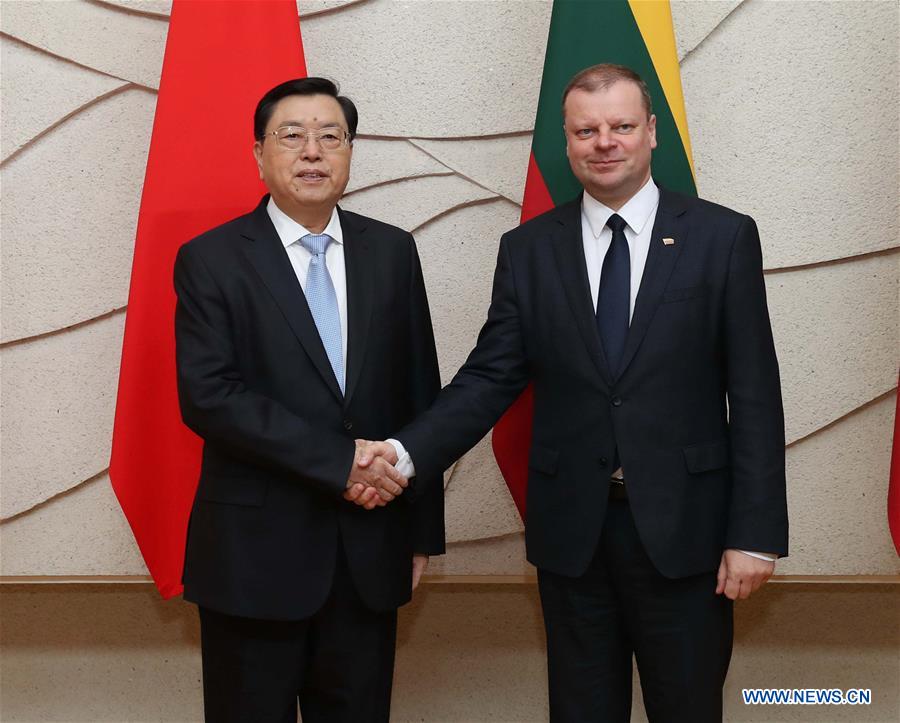 LITHUANIA-VILNIUS-ZHANG DEJIANG-VISIT (CN)