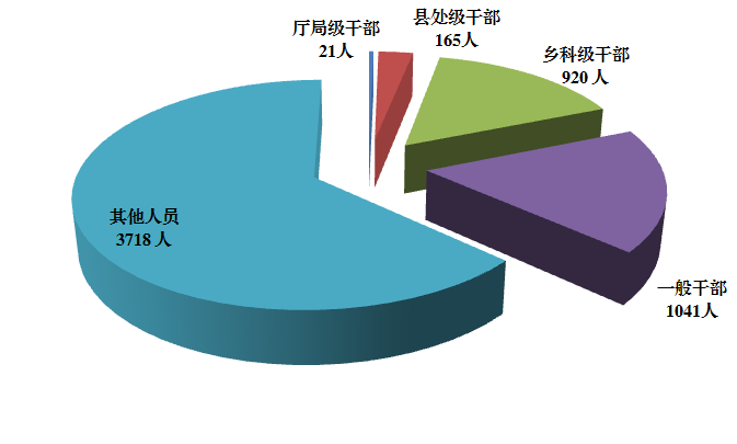 全省纪检监察机关处分人员按职级划分图