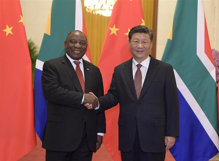 CHINA-BEIJING-XI JINPING-SOUTH AFRICAN PRESIDENT-TALKS (CN)