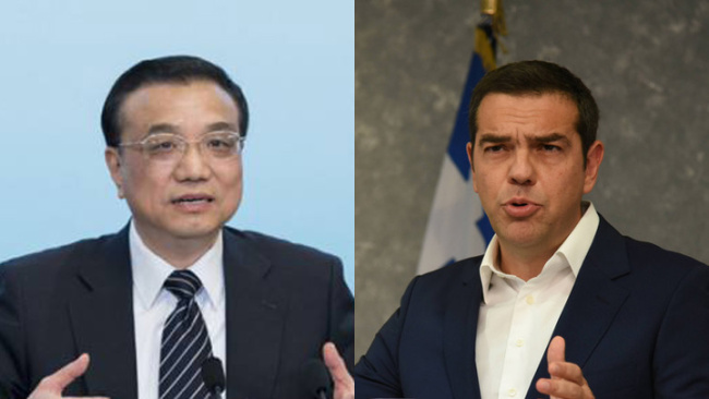 Chinese Premier Li Keqiang(left) and Greek Premier Alexis Tsipras [Photo:China Plus]